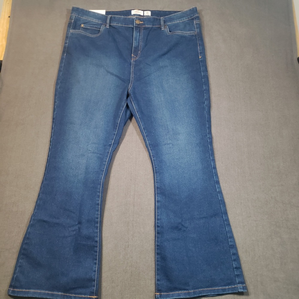 Serra Premium Jeggings Womens XL Blue Flare Leg High Rise Stretch Denim Pants
